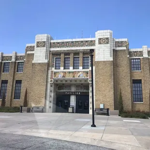 the front of the building