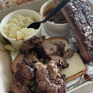 Ribs and Brisket.
