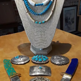 Men's Belt Buckles &amp; Knives with Custom Handles