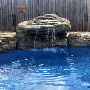 Pool and waterfall