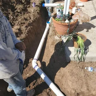 Sewer line repairs