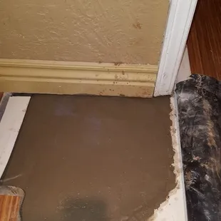 Leak under the cocrete floor  repaired