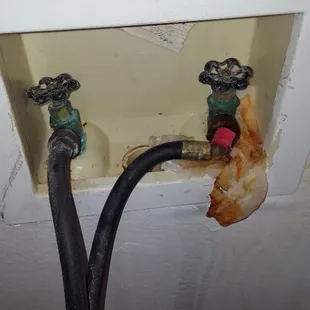 Leaky conections (laundry room)