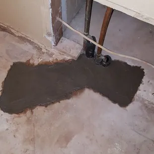 Slab leak repaired