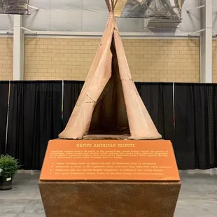 The small area with information/ education about OK.