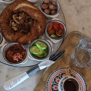Turkish breakfast for one and Turkish coffee