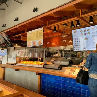a woman ordering food
