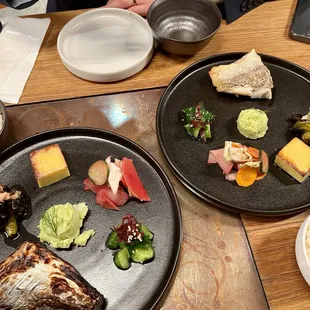 sashimi, sushi, sushi and sashimi, food