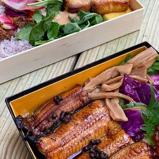 Breakfast Bento and Unaju