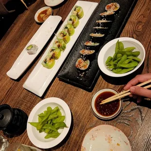 sushi and sashimi, sashimi, sushi, food