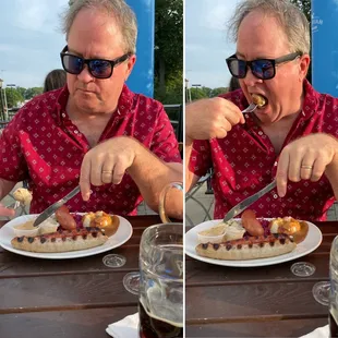 My husband enjoyed the sausage dinner.