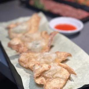 Definitely order the crab cream cheese wontons