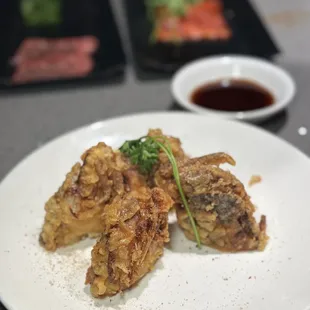 The crispy soft shell was so good with the ponzu