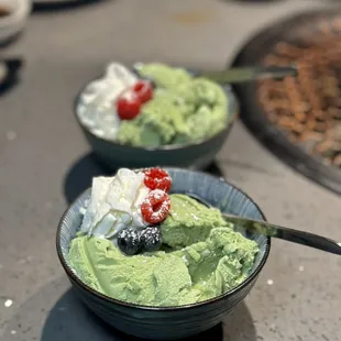 Green tea ice cream was all looks and no green tea flavor