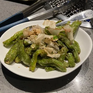 7) Shishito Peppers with Bonito Ponzu Sauce