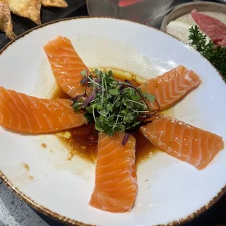 22) Salmon Carpaccio with Ponzu Sauce