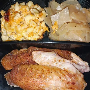 chicken, macaroni, and cheese
