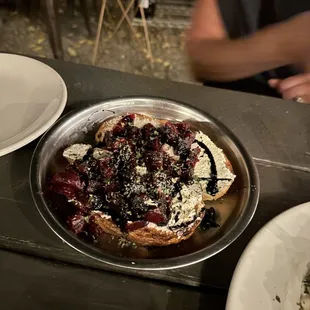 Ricotta ans beet toast - not great