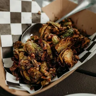 Appetizer fried brussel sprouts