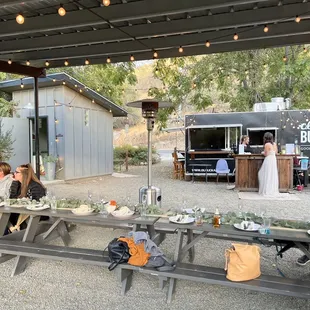 sushi and sashimi, outside