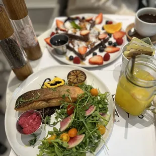 a plate of food on a table