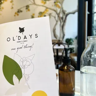 Menu photo and front window seating views