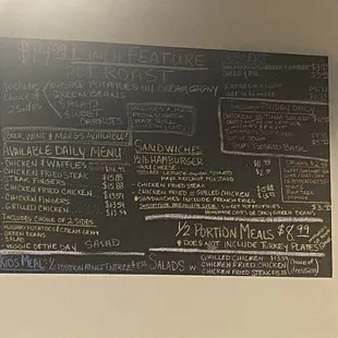 Menu board