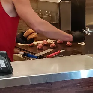 Josh, the grill master