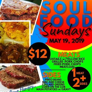 Soul Food is sold ONLY on Sundays