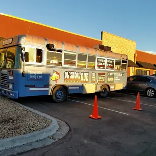  food truck parked in a parking lot