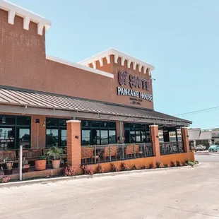 he front of the building