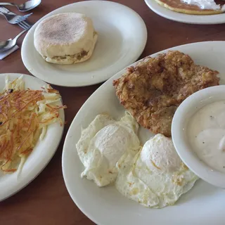Chicken Fried Steak and Eggs