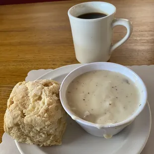 One biscuit and gravy (not one lump)