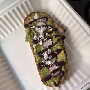Avocado toast $11 each.