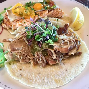 Salmon &amp; Carnitas Tacos