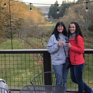 Mom and I enjoying the views from the balcony