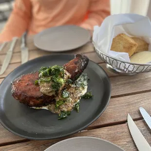 a plate of food on a table