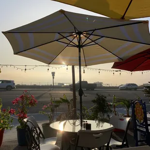 View from outside seating