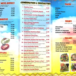 Menu

*healthy mexi bowls
*burritos
*tostadas
*tacos
*soups
*salads
*combinations &amp; specialties