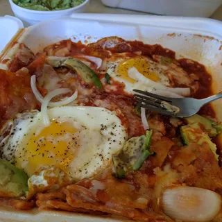 Chilaquiles with Red or Green Sauce