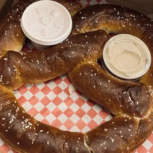 Oktoberfest special! Giant, beautiful soft pretzel