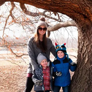 Great spot for family photos at the Olathe Community Center