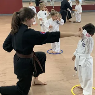 Always fun to see advanced belts working with beginners!