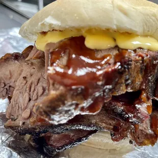 a pulled pork sandwich