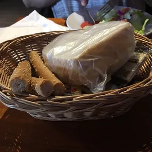 Bread basket that came with our dinners