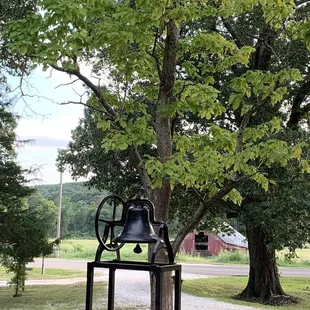 a bell on a chair