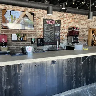 the bar area
