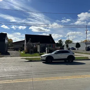 a car parked on a street corner