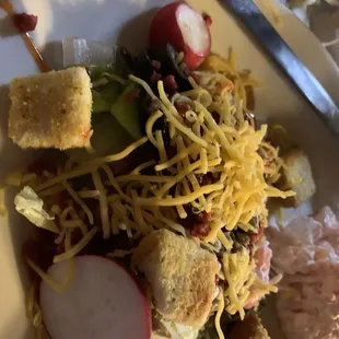 Salad from the soup and salad bar