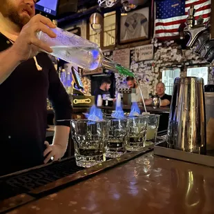 Absinthe shots!